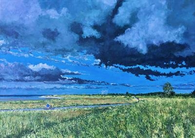 Bad weather approaching by Steen Lersten Petterson, Painting, Acrylic on canvas